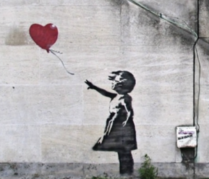 Banksy, Girl with Balloon (Southbank, London)