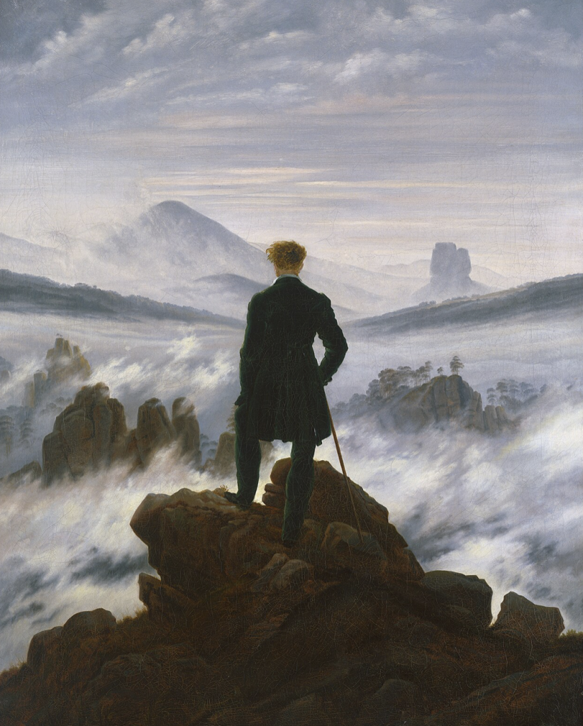 Caspar David Friedrich, Wanderer above the Sea of Fog, 1818.
